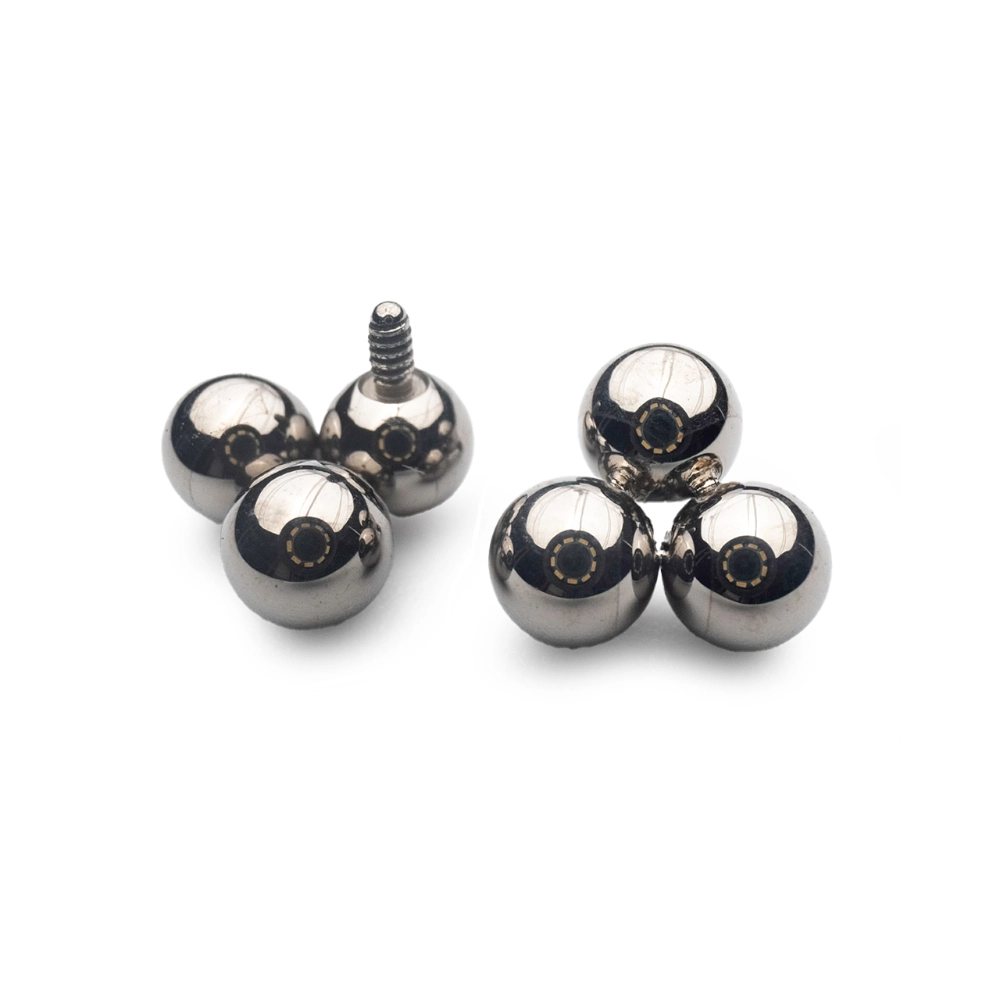 Piercing Embout - Titane F136 Gamme Hand Ink - Embout 64 avec pas de vis interne 0,9 mm pour piercing 1,2 m 3 billes*