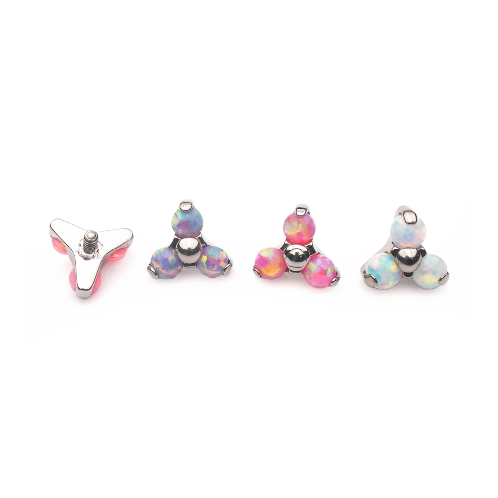 Piercing Embout - Titane F136 Gamme Hand Ink - Embout 100 en titane f136 avec pas de vis interne 0,9 mm pour piercing 1,2 mm*