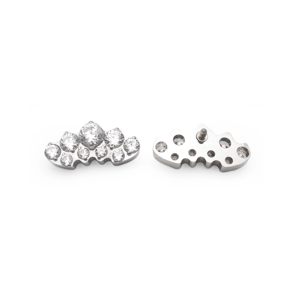 Embout Piercing - Titane F136 Gamme Hand Ink - Embout 137 avec pas de vis interne 0,9 mm pour piercing 1,2 mm dermal anchor*