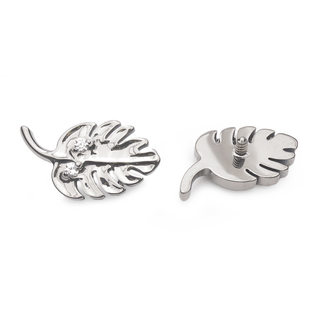 Embout Piercing - Titane F136 Gamme Hand Ink - Embout 202 avec pas de vis interne interne feuille 10 mm*