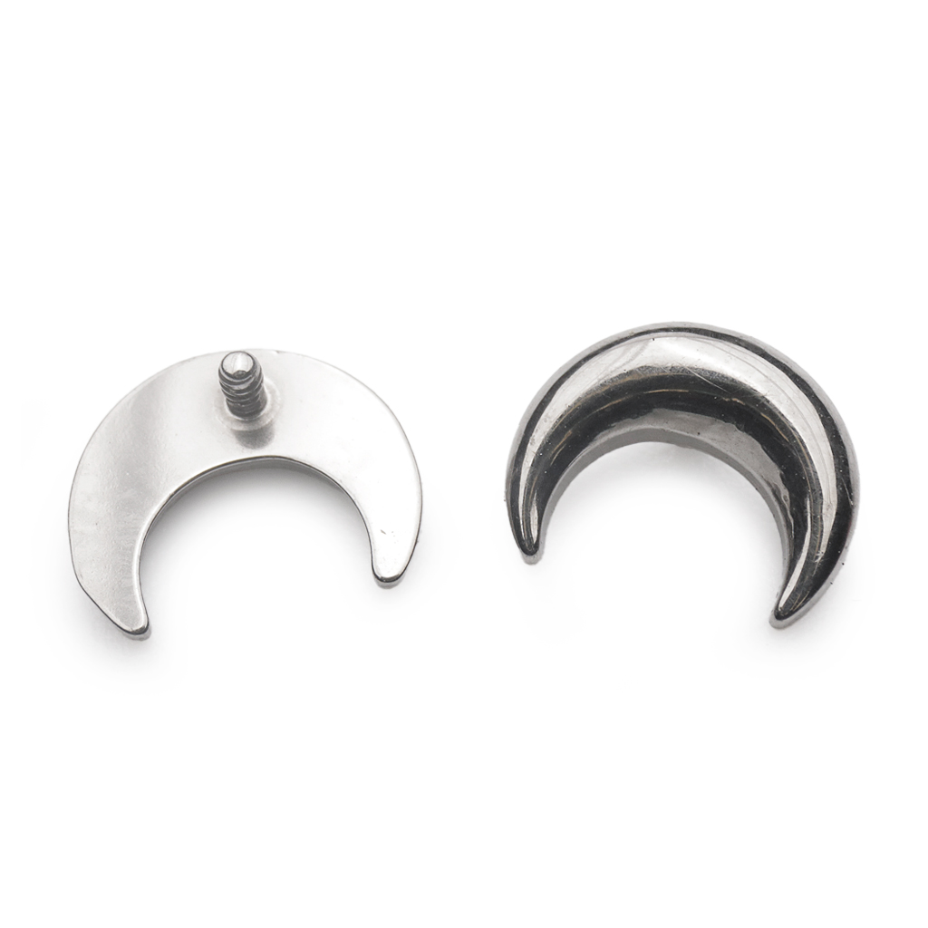 Piercing Embout - Titane F136 Gamme Hand Ink - Embout 238 avec pas de vis interne 0,9 mm pour piercing 1,2 mm lune 6 mm*