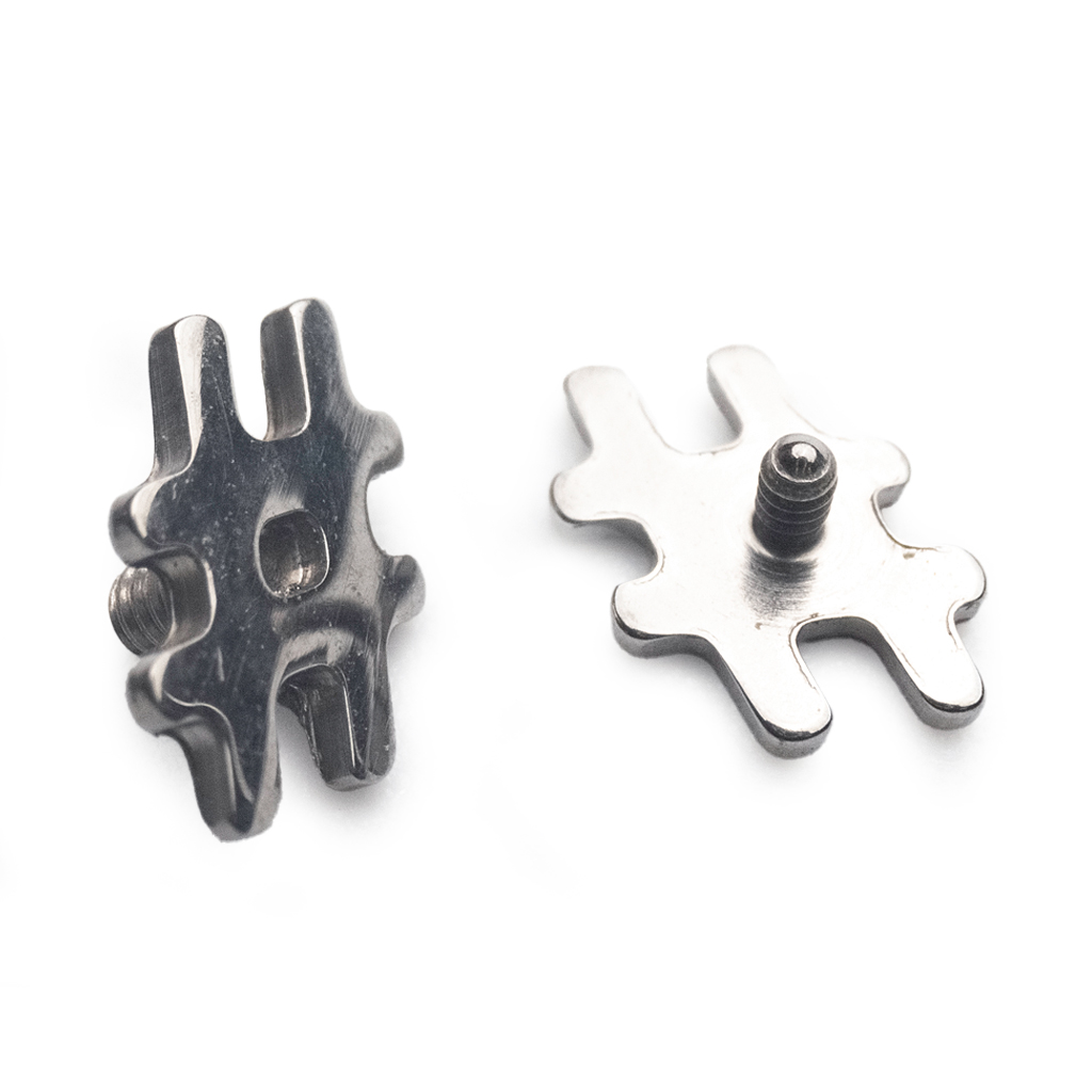 Piercing Embout - Titane F136 Gamme Hand Ink - Embout 298 avec pas de vis interne dièse 10 mm*