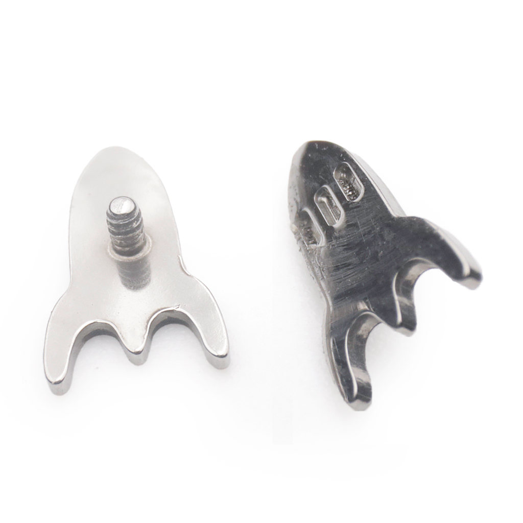 Piercing Embout - Titane F136 Gamme Hand Ink - Embout 307 avec pas de vis interne 0,9 mm pour piercing 1,2 mm fusée 7 mm*