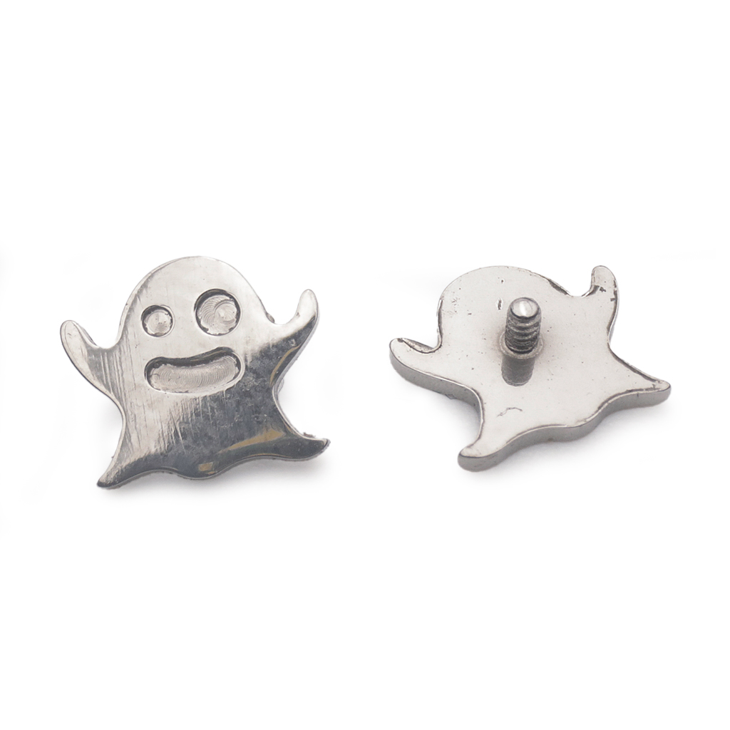 Piercing Embout - Titane F136 Gamme Hand Ink - Embout 330 avec pas de vis interne 0,9 mm pour piercing 1,2 mm fantôme 6 mm*