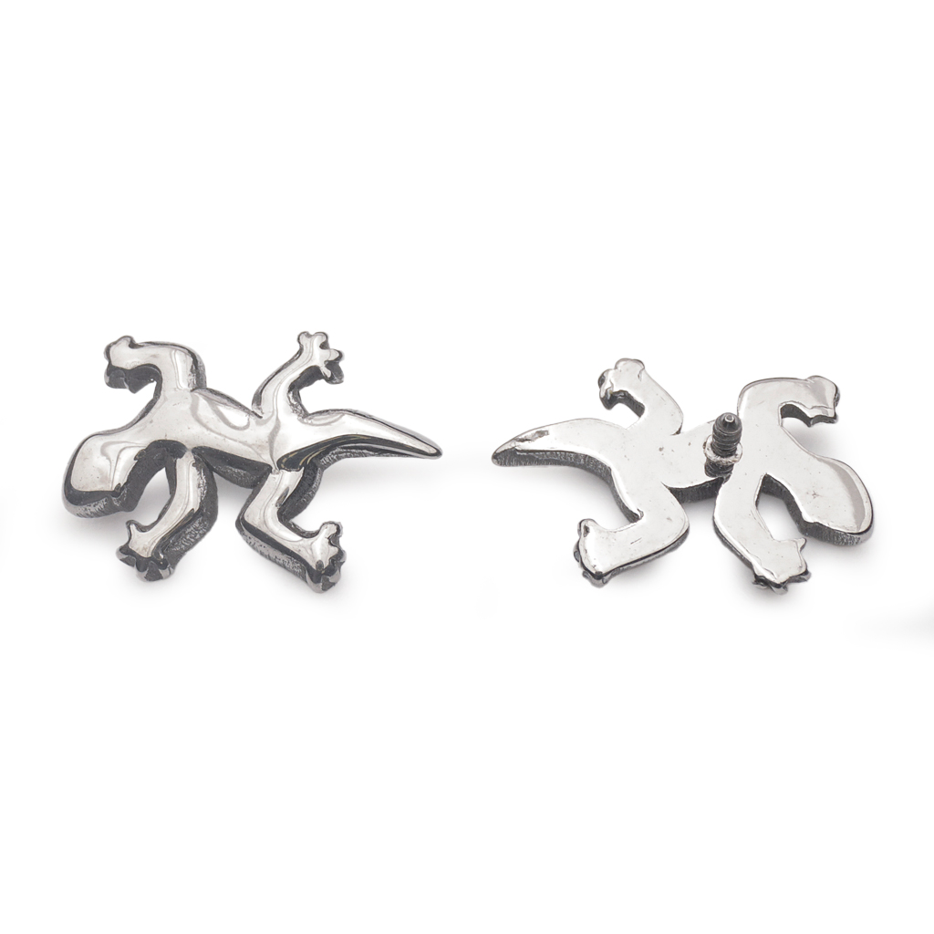 Piercing Embout - Titane F136 Gamme Hand Ink - Embout 341 avec pas de vis interne 0,9 mm pour piercing 1,2 mm salamandre 11 mm*