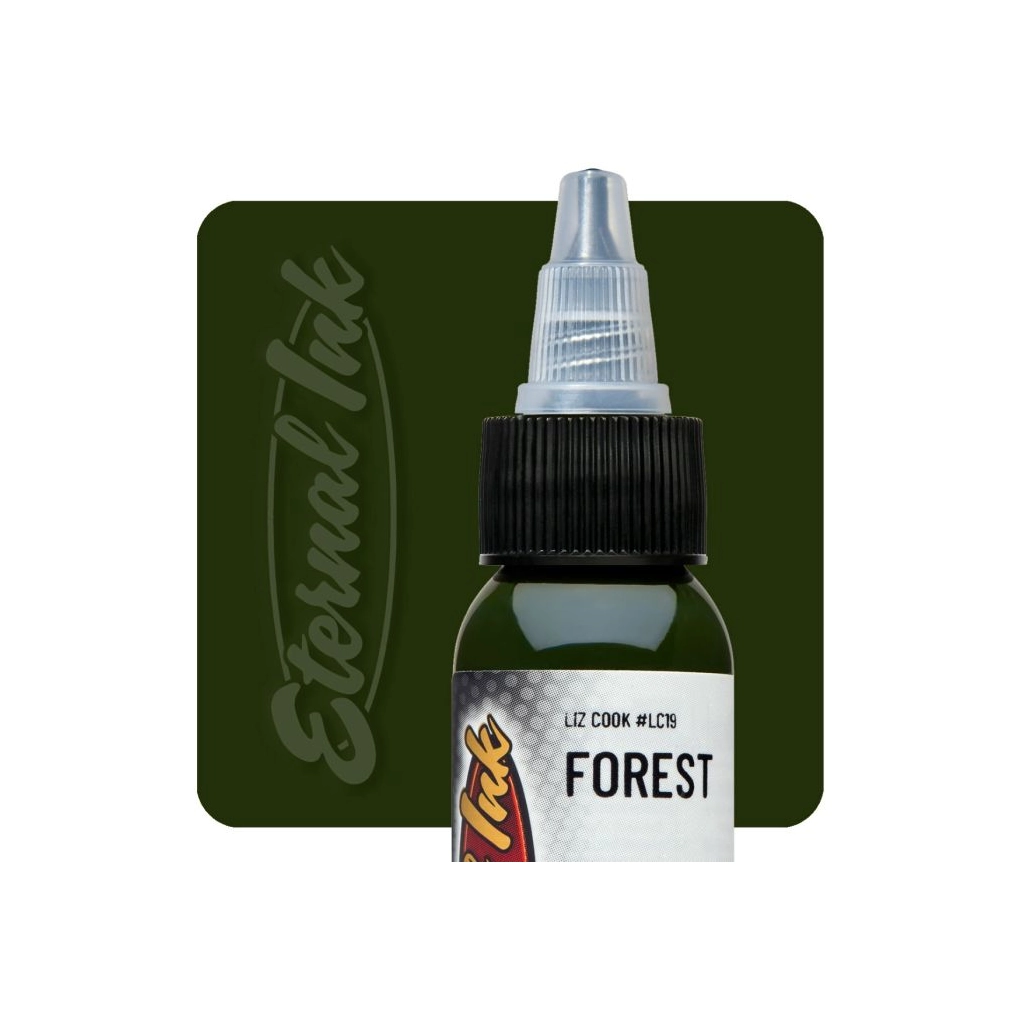 Encre Entrainement Tattoo Verte - Eternal Ink Liz Cook Forest - Encre artistique pour entrainement au tatouage NON REACH 30 ml*