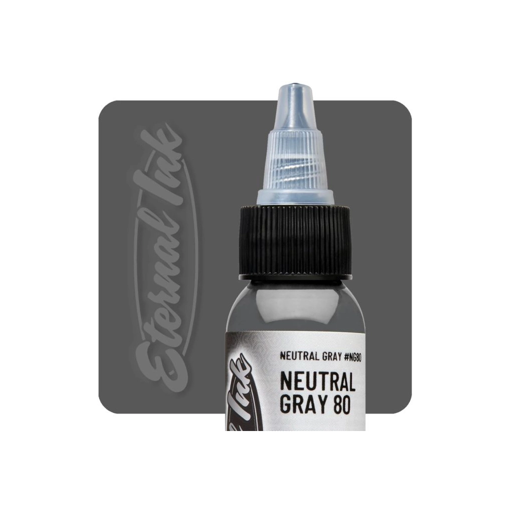 Encre Entrainement Tattoo Grise - Encre Eternal Ink Neutral Gray 80% - Encre artistique pour entrainement au tatouage NON REACH*