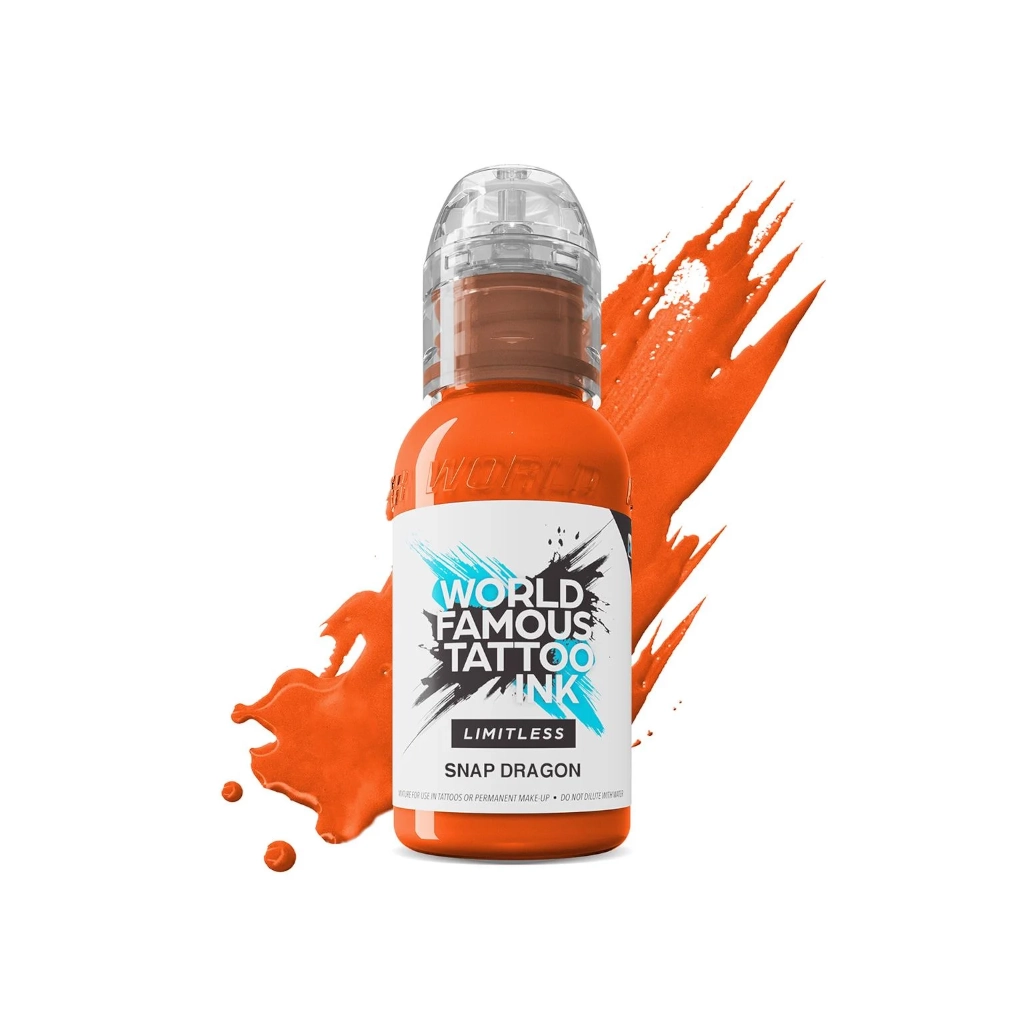 Encre Tattoo Orange - World Famous Ink Limitless Snap Dragon - Mélange pour le tatouage reach 30 ml du set flower ryan smith*