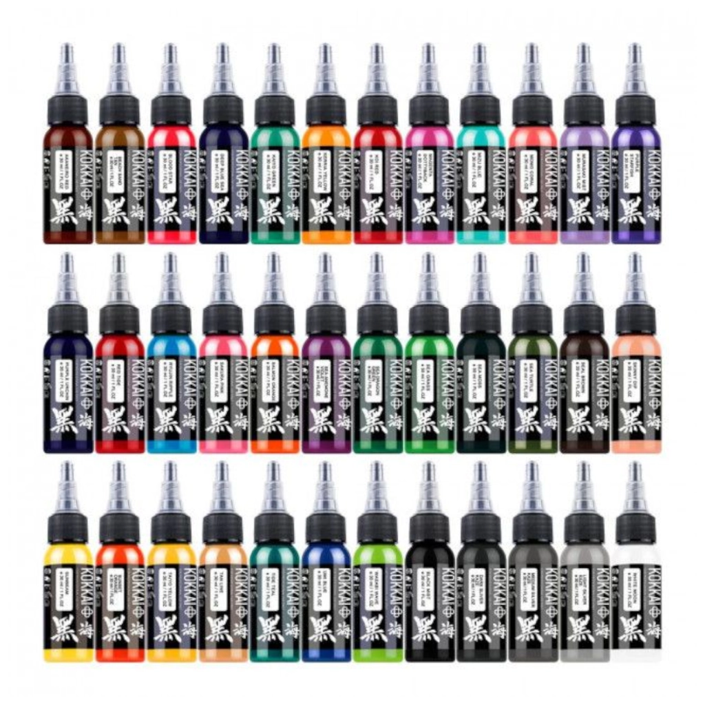 Set Encre Tattoo - Kokkai Sumi 36 Colour Set - Mélange pour le tatouage reach 36 x 30 ml* 