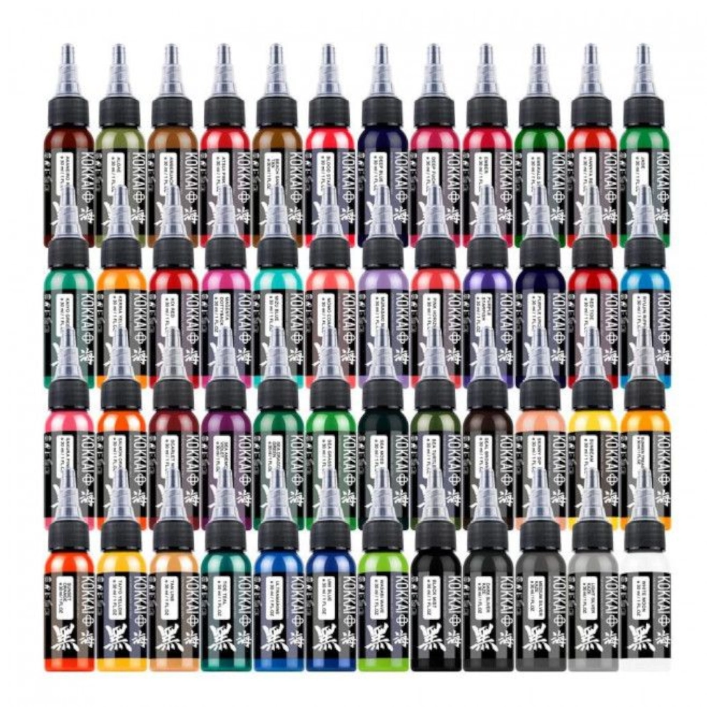 Set Encre Tattoo - Kokkai Sumi 48 Colour Set - Mélange pour le tatouage reach 48 x 30 ml* 
