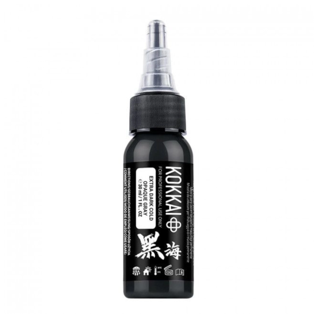 Encre Tattoo Grise - Kokkai Sumi Cold Opaque Grey Extra Dark - Mélange pour le tatouage reach* 