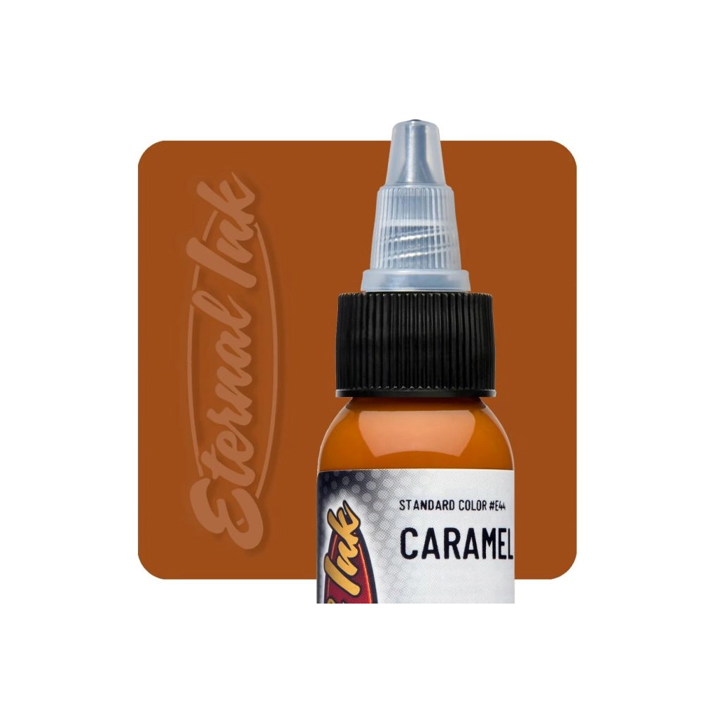 Encre Entrainement Tattoo Marron - Eternal Ink Caramel - Encre artistique pour entrainement au tatouage NON REACH* 
