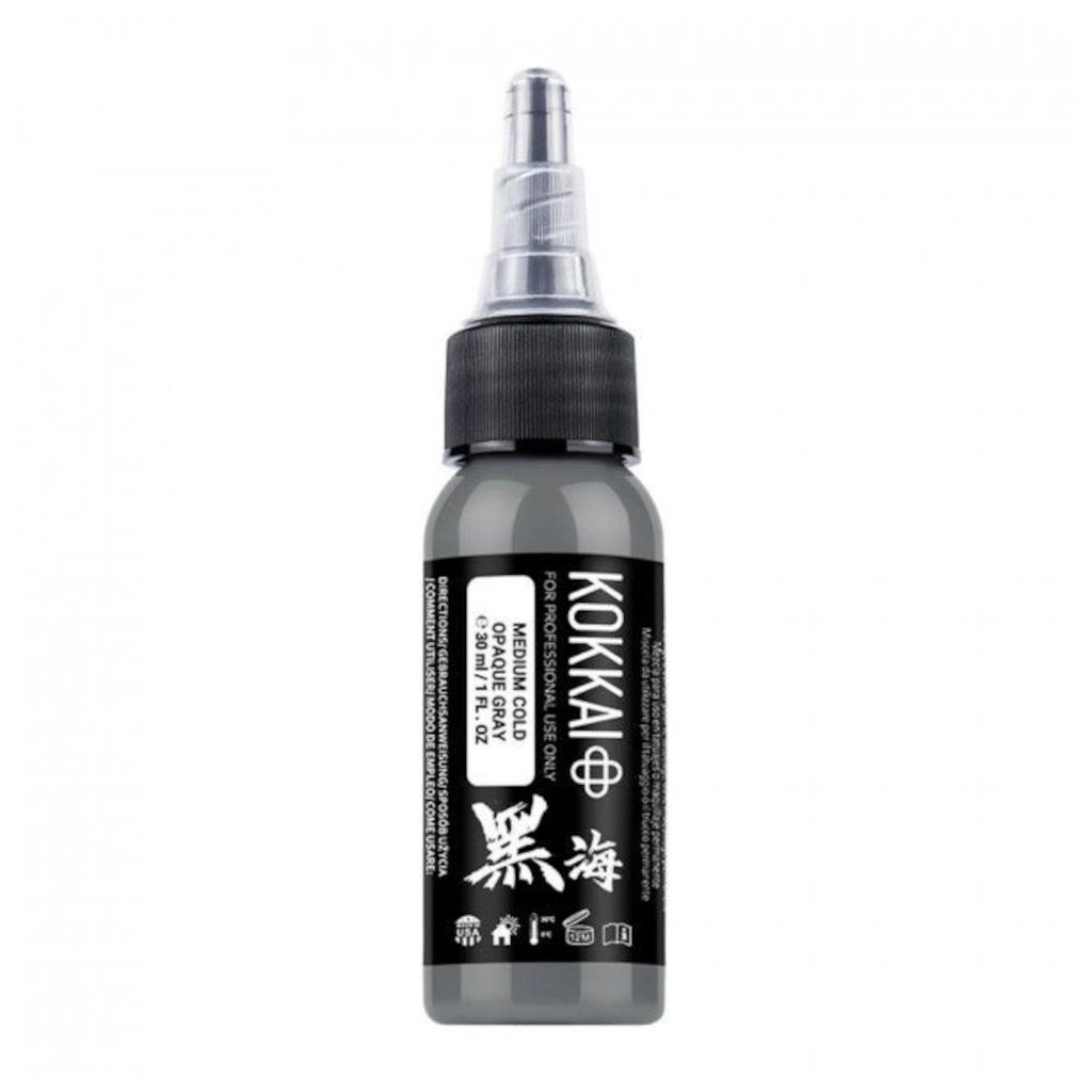Encre Tattoo Grise - Kokkai Sumi Cold Opaque Grey Medium- Mélange pour le tatouage reach* 