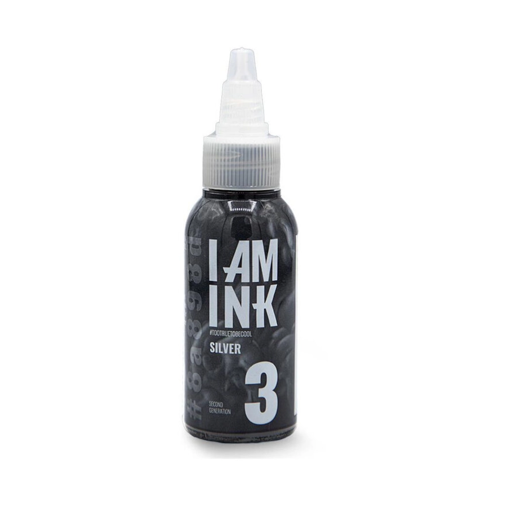 Encre Tattoo Grise - I Am Ink Silver 3 - Mélange pour le tatouage encre reach 50 ml*