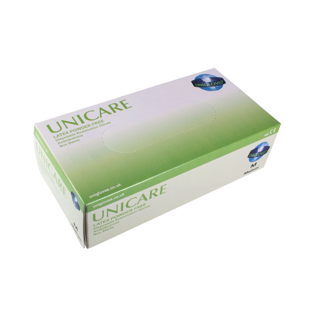 Gant Tattoo - Unigloves Unicare Latex - Boîte de 100 gants en latex non poudré couleur crème*