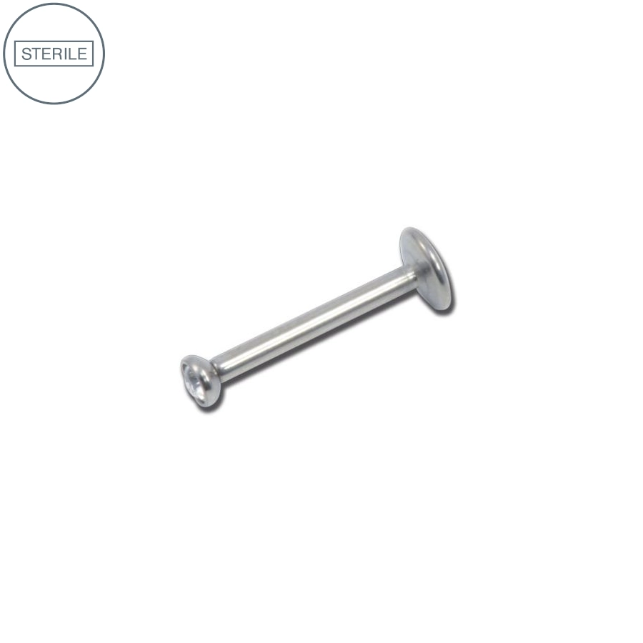 Piercing Labret - Titane F136 Interne Stérile - Piercing en titane avec pas de vis interne et bille strass