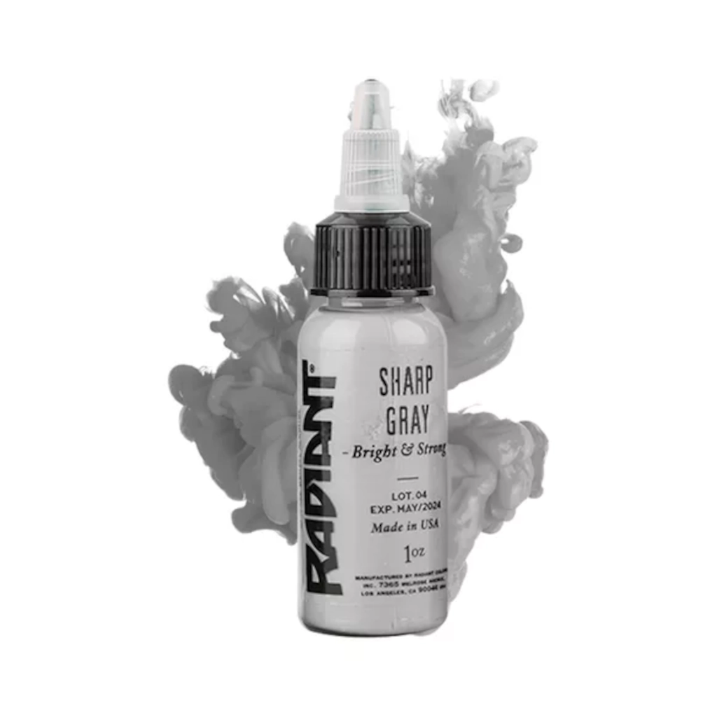 Encre Entrainement Tattoo Grise - Radiant Ink Sharp Gray - Encre artistique pour entrainement au tatouage NON REACH 30 ml*