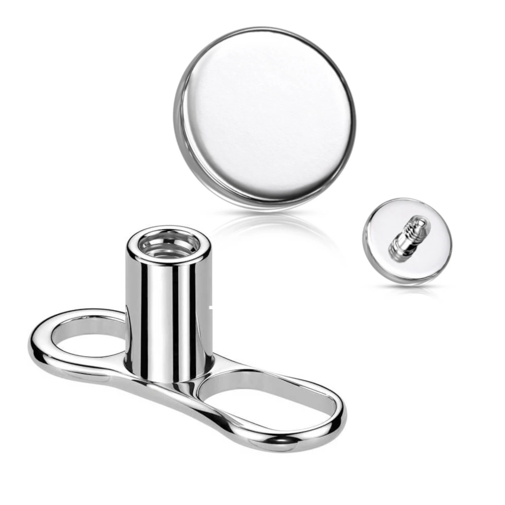 Piercing Surface - Titane F136 Interne Stérile Gamme Hand Ink - Piercing micro dermal pour implant avec plaque et disque*