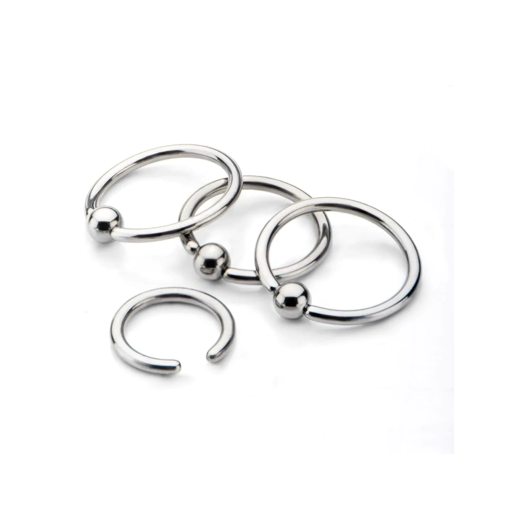 Piercing Anneau - Titane F136 Gamme Invictus - Anneau 16 bcr avec bille clipable*