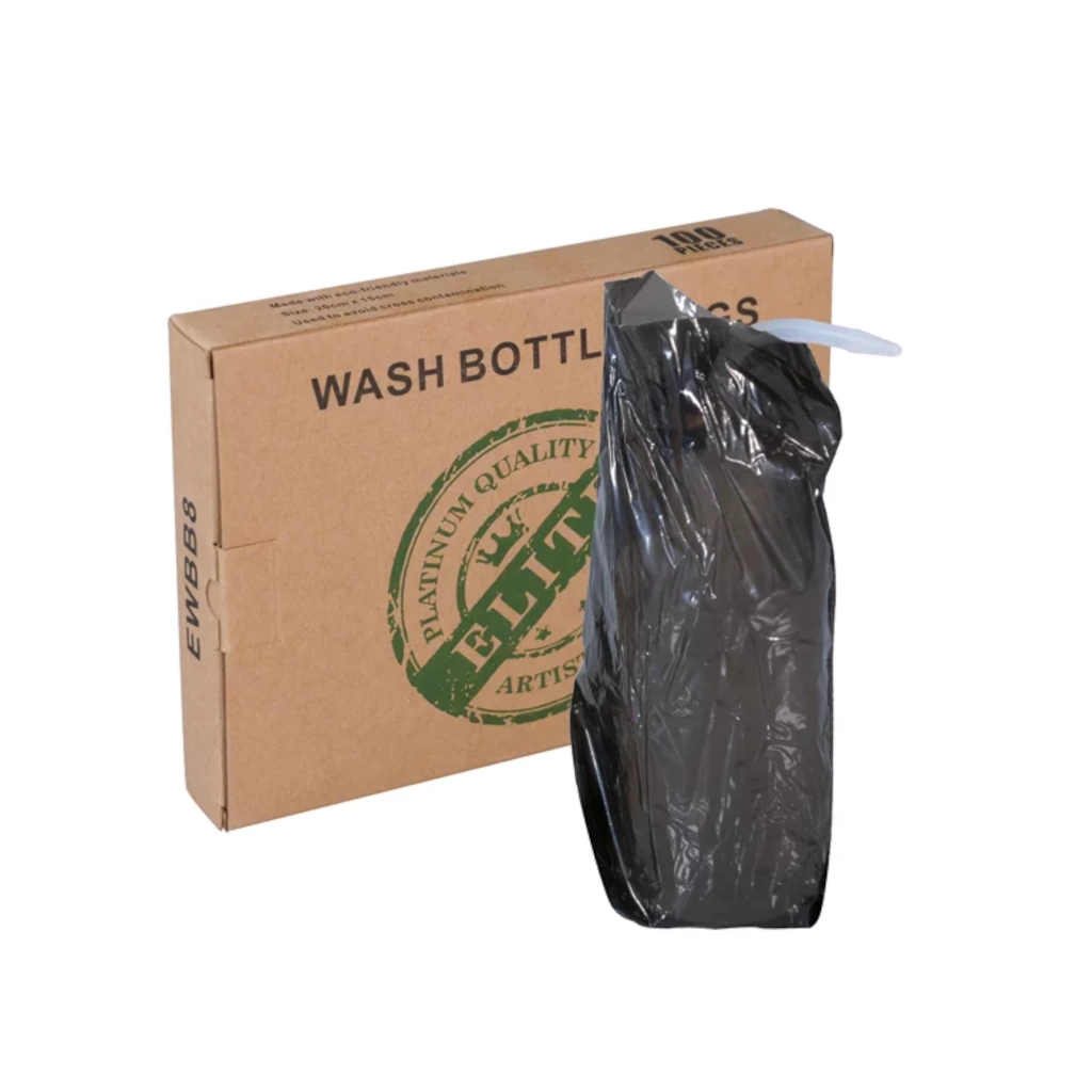 Protection Bouteille Tatouage - Elite Wash Bottle Bags - 100 sacs de protection pour les bouteilles et pissettes de tatouage noir