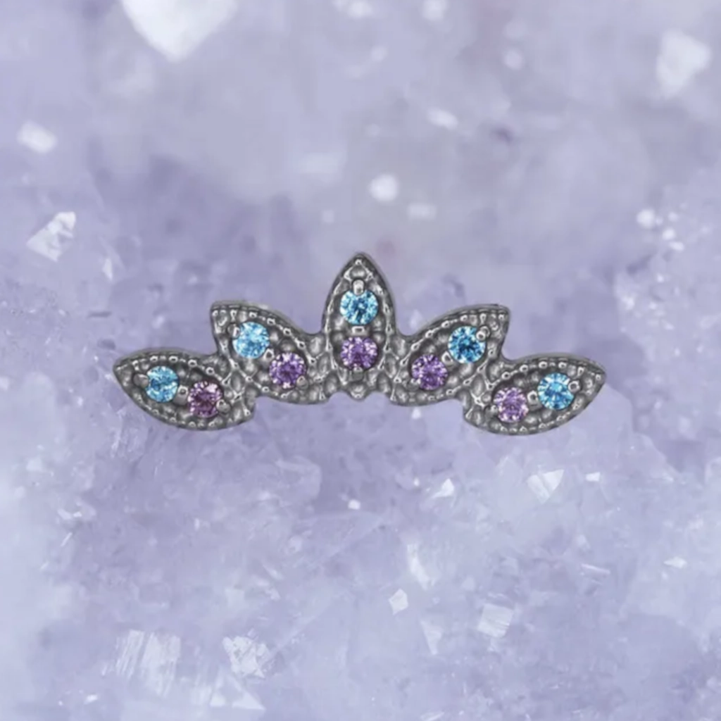 Piercing Labret - Titane Astm F136 Stérile - Labret 395 avec pas de vis interne largeur embout 14 mm*