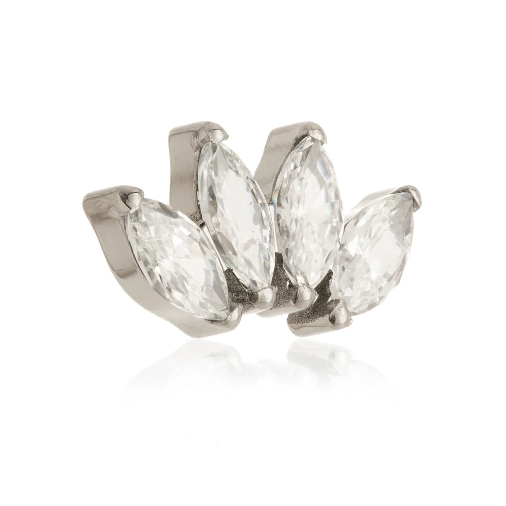 Piercing Labret - Titane Astm F136 Stérile - Labret 165 avec pas de vis interne largeur embout 10 mm*