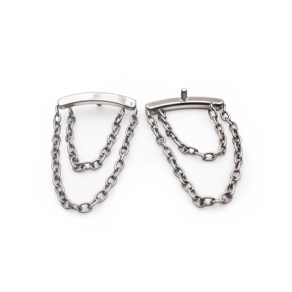 Piercing Labret - Titane Astm F136 Stérile - Labret 139 avec pas de vis interne largeur embout 10 mm* 