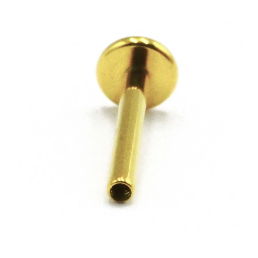 Labret Stérile Interne Gamme Itc Pvd Gold - Piercing avec pas de vis interne labret seul