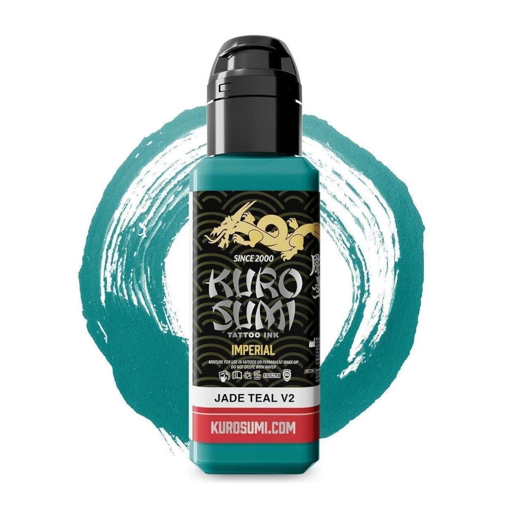 Kuro Sumi Impérial Tattoo Ink Jade Teal V2 - Mélange pour le tatouage encre REACH