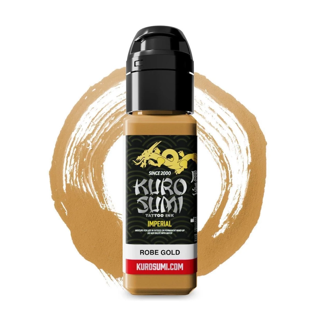 Kuro Sumi Impérial Tattoo Ink Robe Gold V2 - Mélange pour le tatouage encre REACH