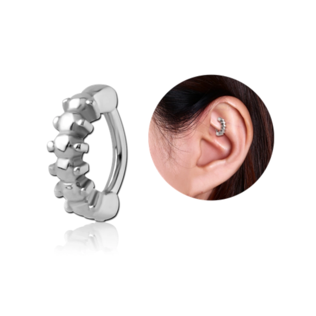 ANNEAU A CHARNIERE ACIER POUR TRAGUS STYLE 1