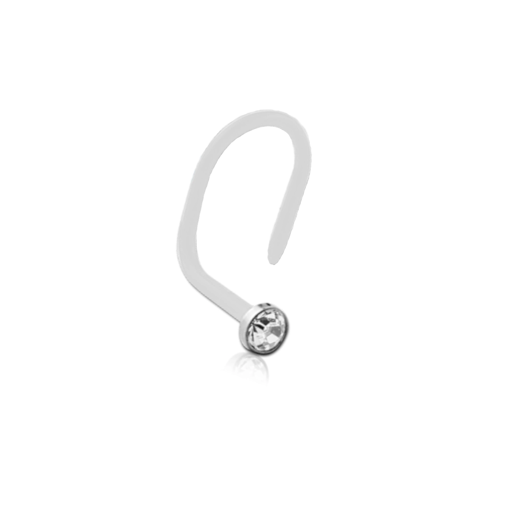 Stud Piercing - Bioflex Sterile - Piercing de nez en bioflex antimicrobien avec ou sans strass