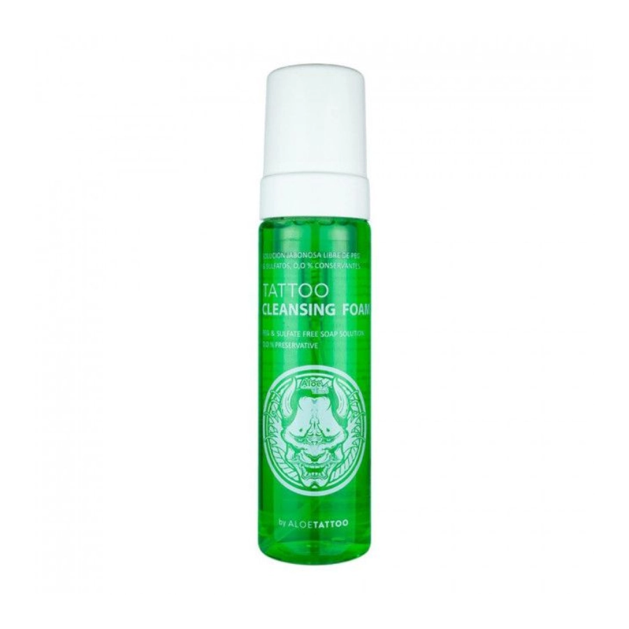 Aloe Tattoo Cleansing Foam - Mousse nettoyante green soap pour le tatouage savon vert