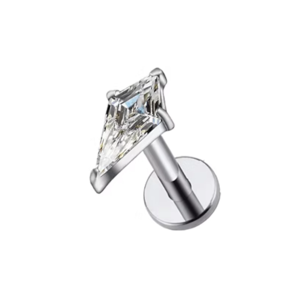 Piercing Labret - Titane F136 Stérile - Labret 16 interne en titane motif losange à strass (copie)