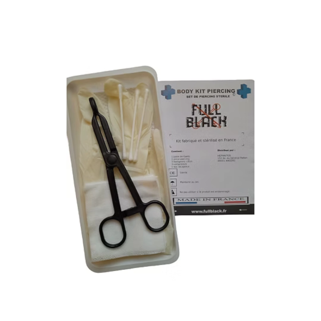 Pince Piercing - Body Kit Piercing Stériles - Kit complet prêt à l'emploi avec pince ronde*