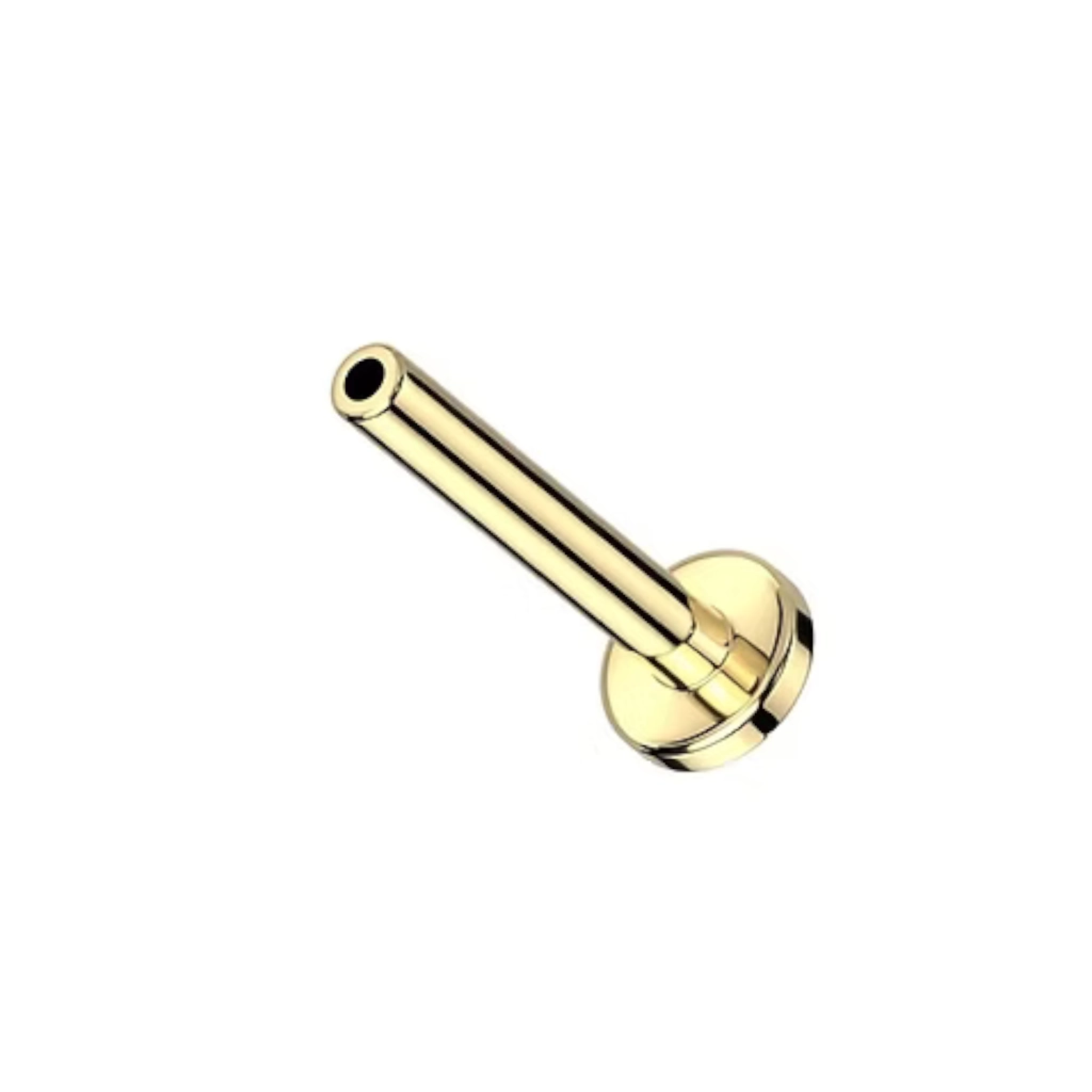 Piercing Labret - Titane F136 Stérile Gold - Labret avec pas de vis interne sans bille*