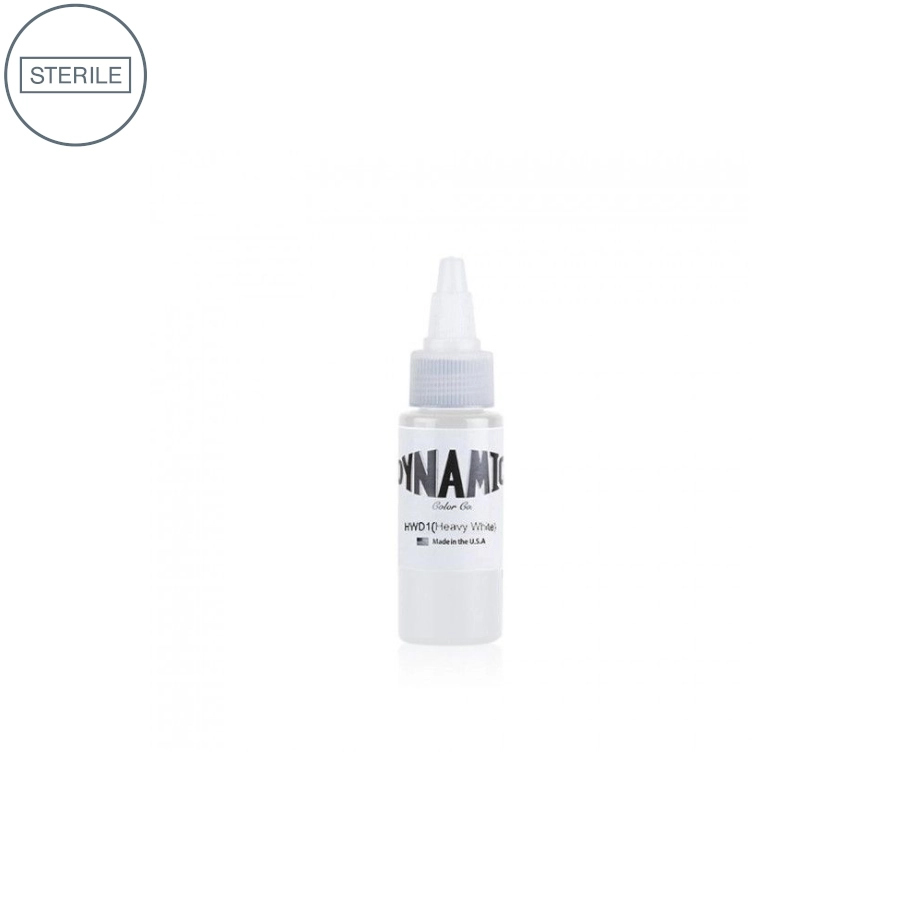 Encre Artistique Blanc Tattoo - Dynamic Ink Heavy White - Encre artistique pour entraînement tatouage NON REACH