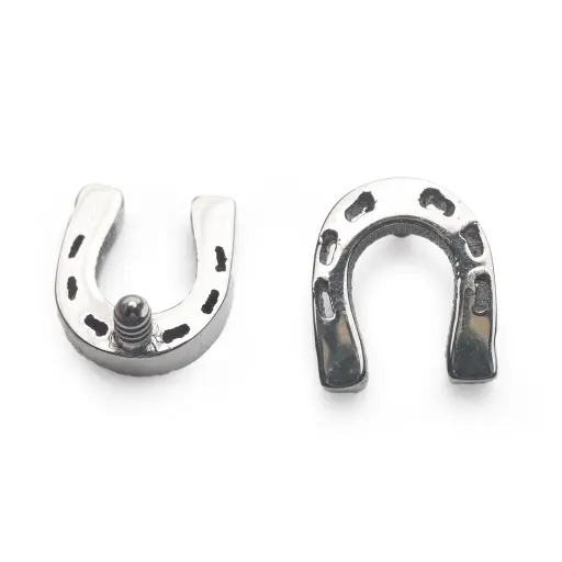 [ns_embout_257-p257_09] Piercing Embout - Titane F136 Gamme Hand Ink - Embout 257 avec pas de vis interne 0,9 mm pour piercing 1,2 mm fer a cheval 5 mm*