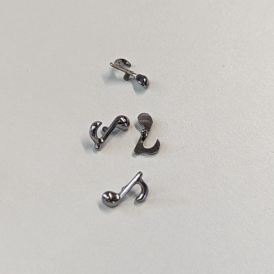 [ns_embout_interne_269-P269-09] Embout Piercing - Gamme Hand Ink - Embout 269 en titane f136 pour pas de vis interne note musique*