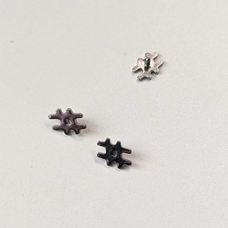 Piercing Embout - Titane F136 Gamme Hand Ink - Embout 35 avec pas de vis interne diese