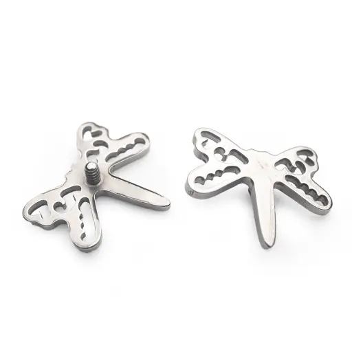 [ns_embout_308-p308_09] Embout Titane Piercing - Gamme Hand Ink - Embout 34 en titane f136 pour pas de vis interne libellule