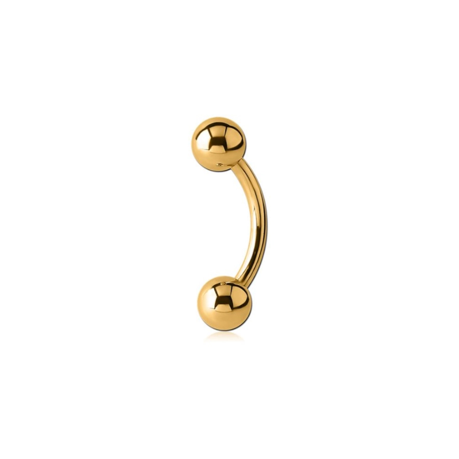 Banane Piercing - Banane Stérile Pvd Gold - Piercing pour arcade en titane pvd gold