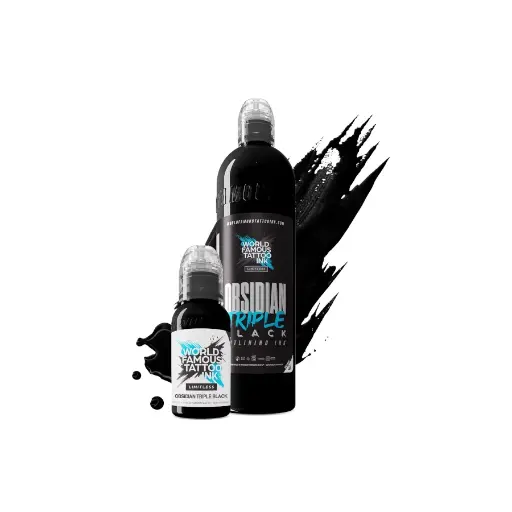 Encre Tattoo Noir - World Famous Ink Limitless Obsidian Triple Black Outlining - Mélange pour le tatouage reach*