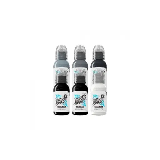 [ki_world_set_carli_jarlier-LTTCJNSV21] Set Encre Tattoo - World Famous Ink Limitless Carli Jarlier - Mélange pour le tatouage encre REACH 6 x 30ml