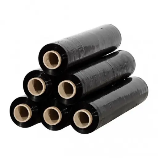 Film Tattoo - Stretch Shrink Wrap Black - Rouleau de film étirable et rétractable noir 300 m x 50 cm 20 microns*