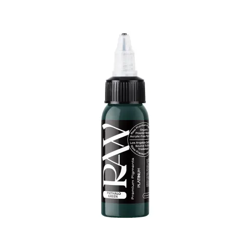[tl_REACH_encre_raw_phtalo_green] Encre Tattoo Verte - Raw Pigments Phthalo Green - Mélange pour le tatouage encre reach 30 ml*