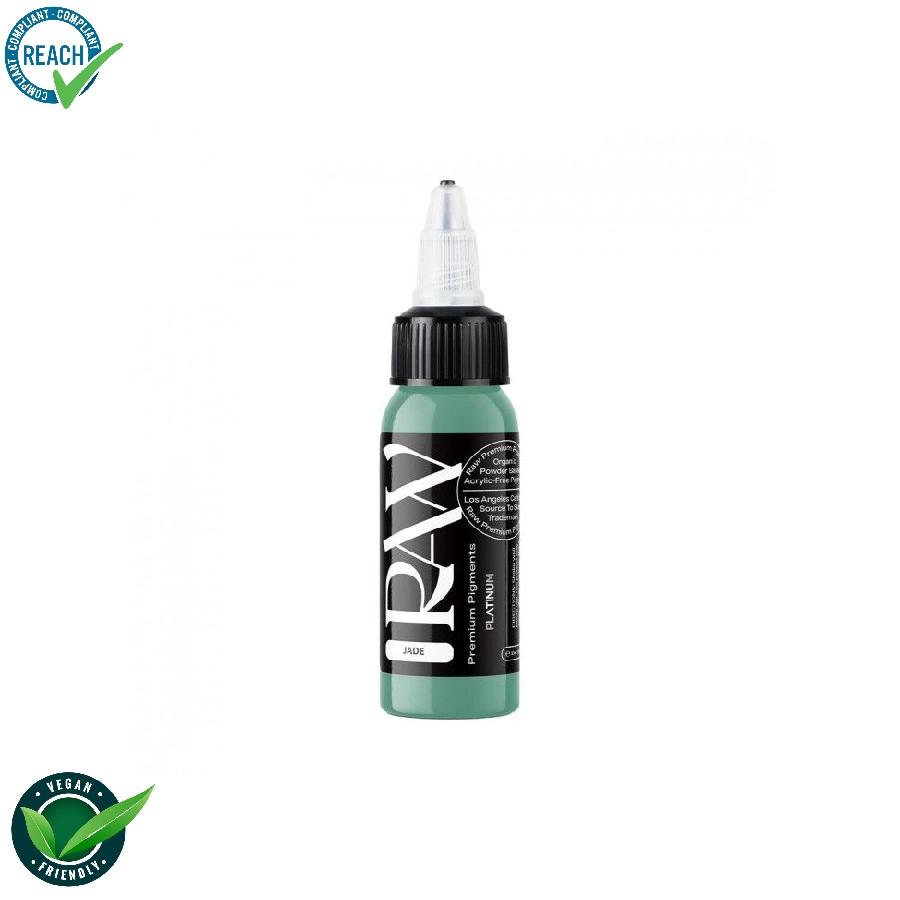 [tl_raw_jade] Encre Tattoo Vert - Raw Pigments Jade - Mélange pour le tatouage encre REACH 30 ml