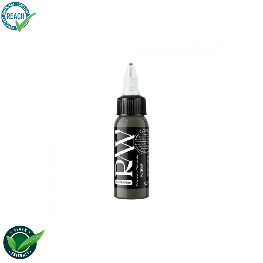 [tl_raw_gator_green] Raw Pigments Gator Green - Mélange pour le tatouage encre REACH 30m