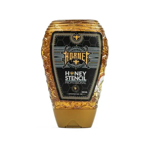[h_hornet_stencil] Hornet Stencil Honey - Pochoir végan pour la pose de papier liasse feuille de transfert tatouage