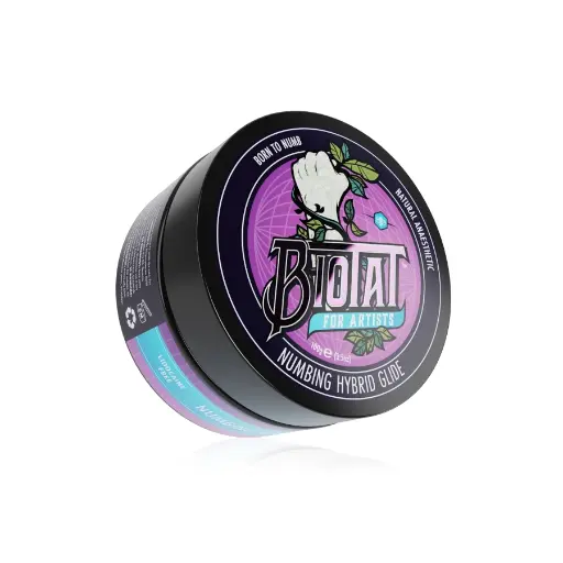 Beurre Tattoo - Biotat Numbing Hybrid Glide - Vaseline pour tatouage au clou de girofle apaisant et anesthésiant naturel